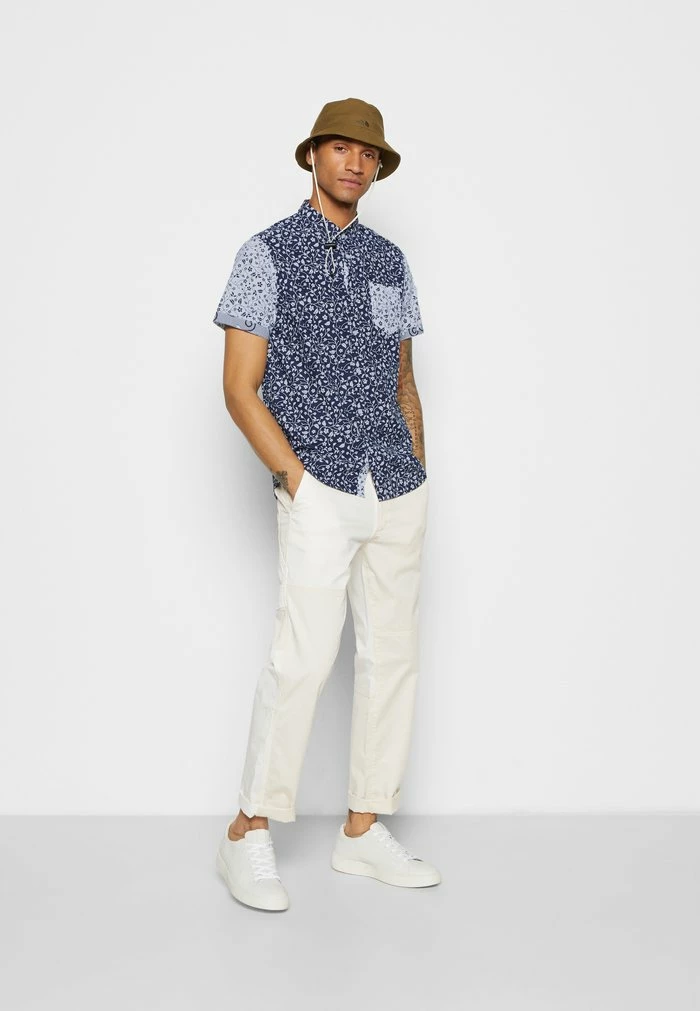 Brave Soul AZALIA - Shirt - Navy/optic White - Image 2