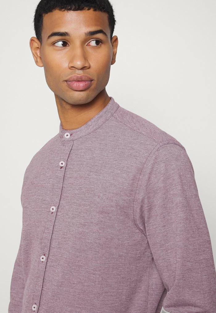 Brave Soul Shirt - Burgundy/grey - Image 4