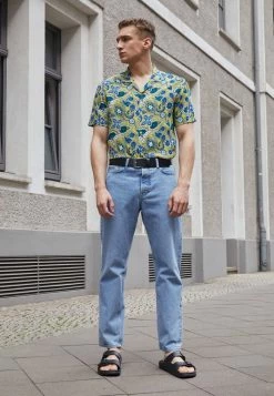 Brave Soul Shirt - Yellow/multi Colour