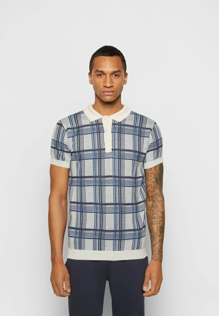 Brave Soul JAXON - Polo Shirt - Ecru/navy - Image 3