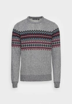 Brave Soul SEYMOUR - Jumper - Silver Grey Marl