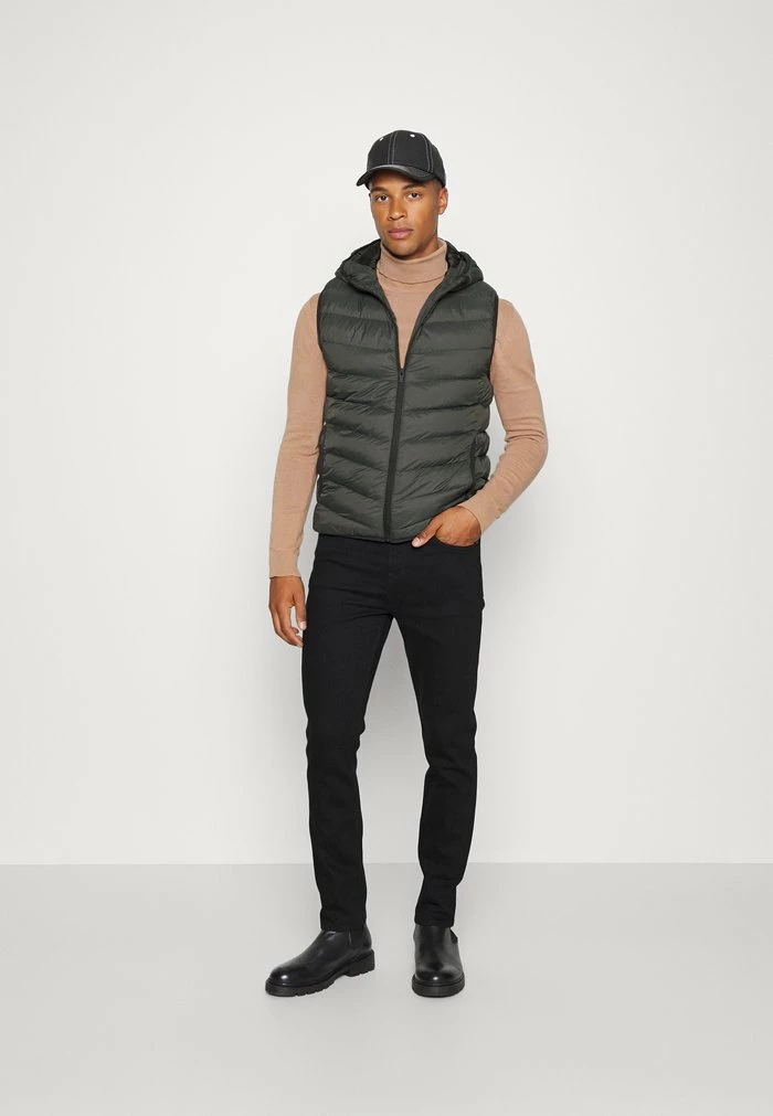 Brave Soul Waistcoat - Khaki - Image 2