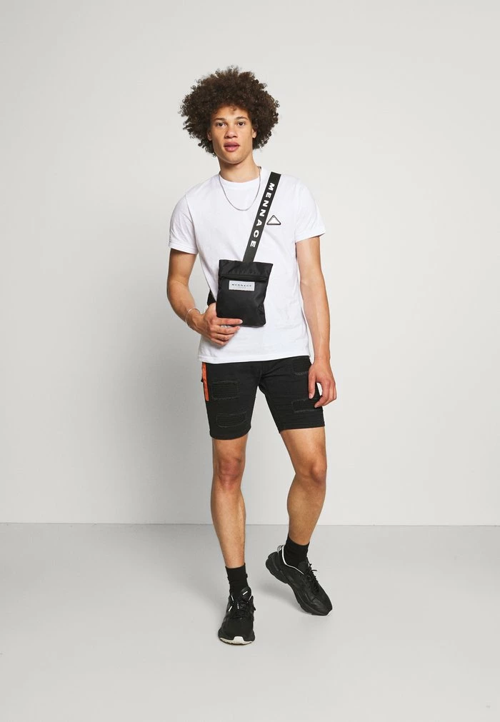 Brave Soul RUBBIN - Denim Shorts - Charcoal - Image 2