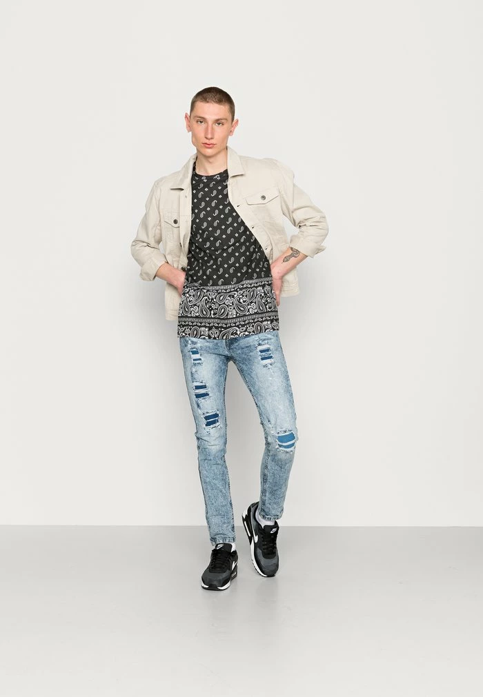 Brave Soul TOBYMB - Jeans Skinny Fit - Mid Blue Acid Wash - Image 2