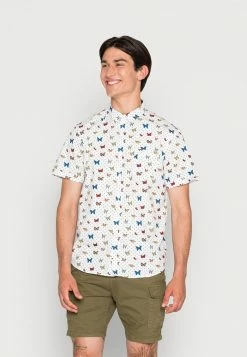 Brave Soul CHORION - Shirt - Optic White/multi Colour