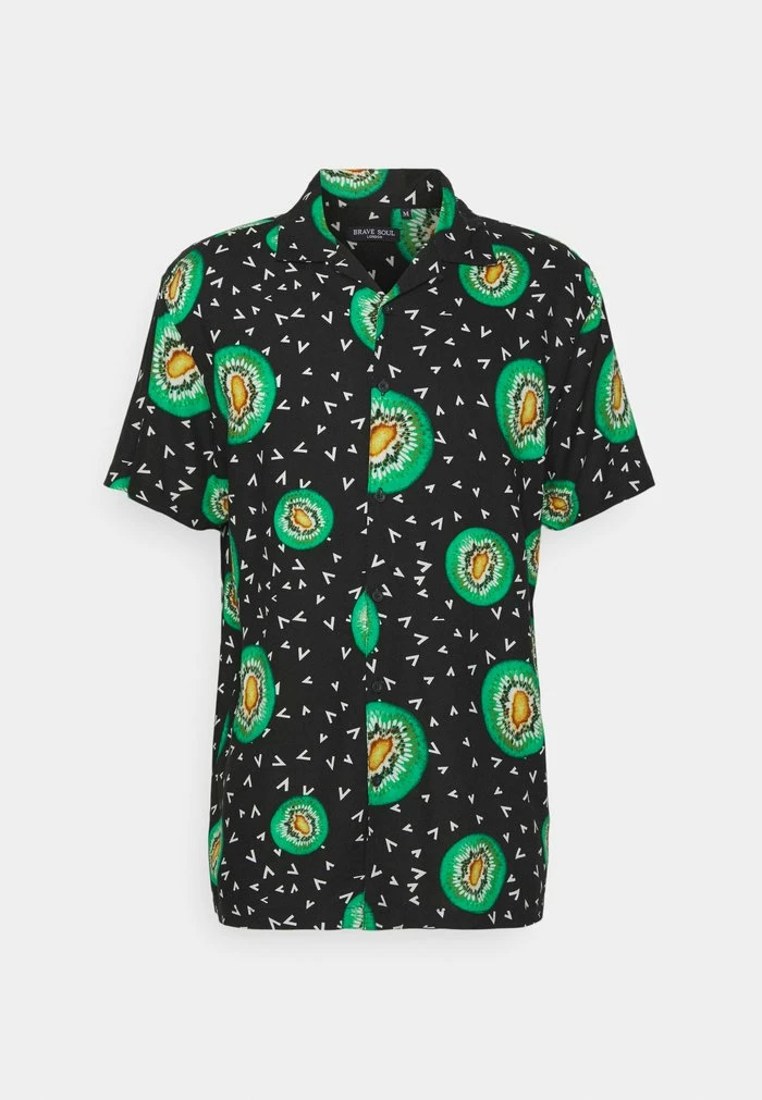 Brave Soul Shirt - Jet Black/multi Colour