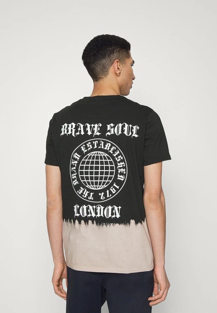 Brave Soul NITRIC - Print T-shirt - Black - Image 3