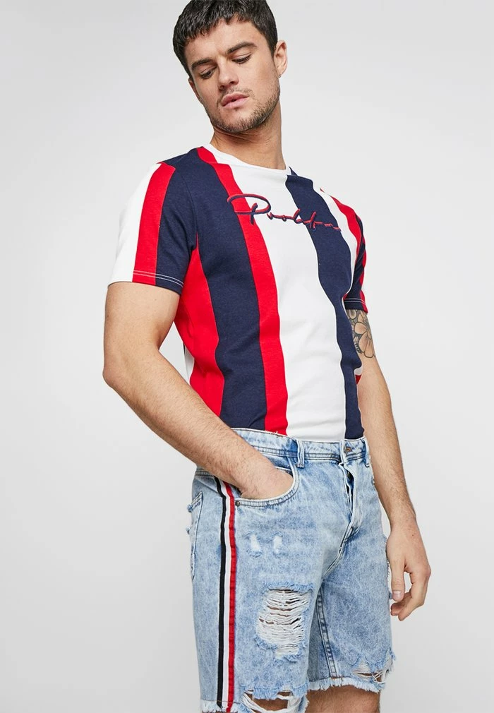 Brave Soul PABLO TAPE - Denim Shorts - Blue Denim - Image 4