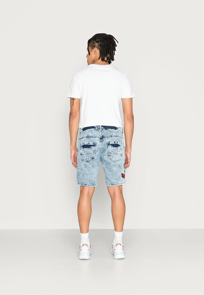 Brave Soul SNAKE - Denim Shorts - Blue Denim - Image 3