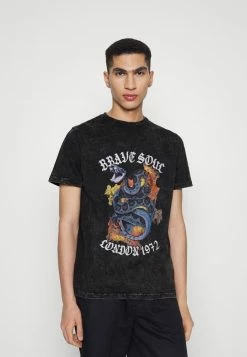 Brave Soul RATTLE - Print T-shirt - Black