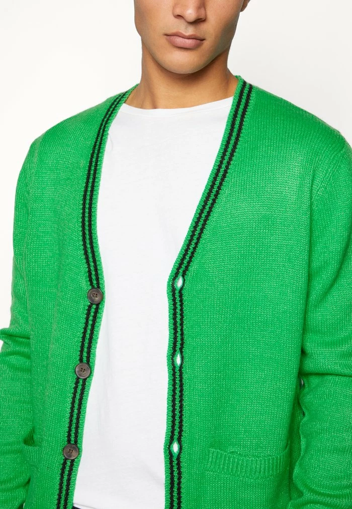 Brave Soul ASGERC - Cardigan - Green Bee/jet Black - Image 6