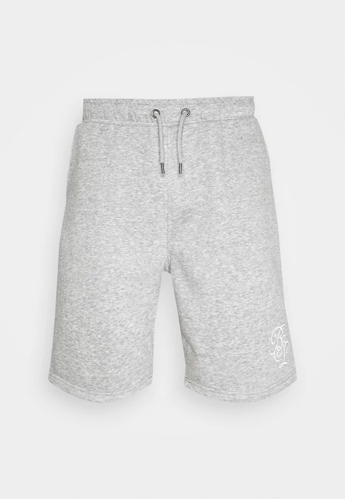 Brave Soul TRISTAN - Tracksuit Bottoms - Light Grey Marl/optic White - Image 4