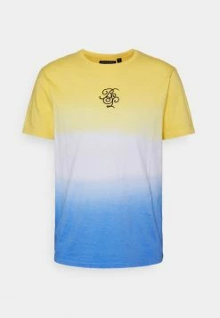 Brave Soul SHAKE - Print T-shirt - Yellow/white/blue