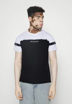 Brave Soul Print T-shirt - White/black