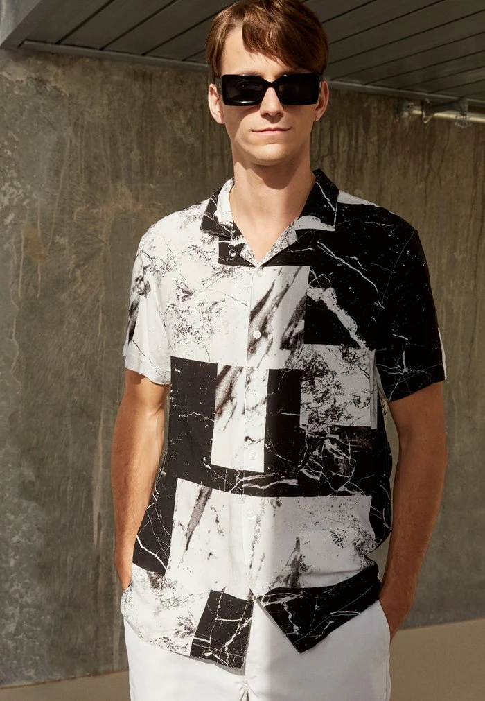 Brave Soul METAM - Shirt - Black/white - Image 4