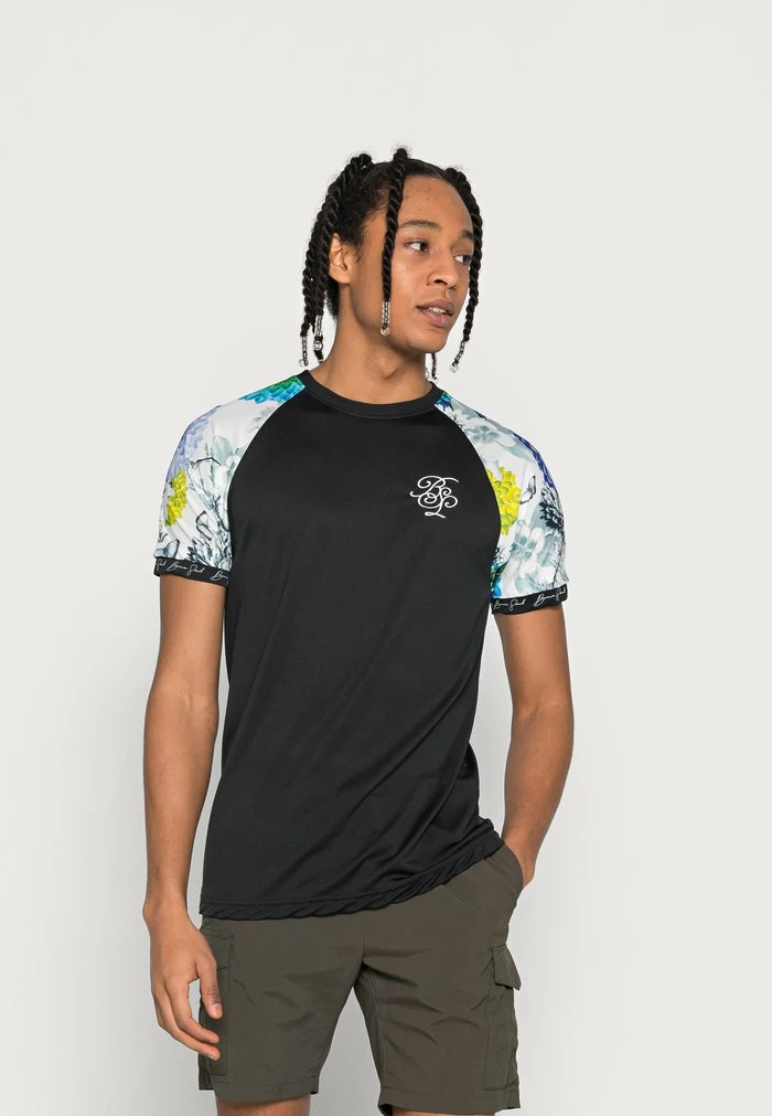 Brave Soul Print T-shirt - Jet Black