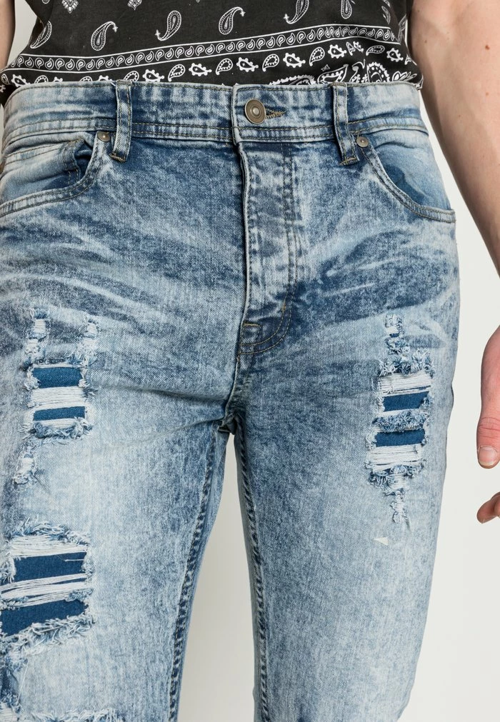 Brave Soul TOBYMB - Jeans Skinny Fit - Mid Blue Acid Wash - Image 5