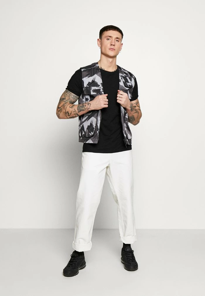 Brave Soul BODEN - Waistcoat - Black/grey - Image 2