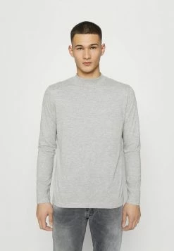Brave Soul BURMESE - Long Sleeved Top - Light Grey Melange