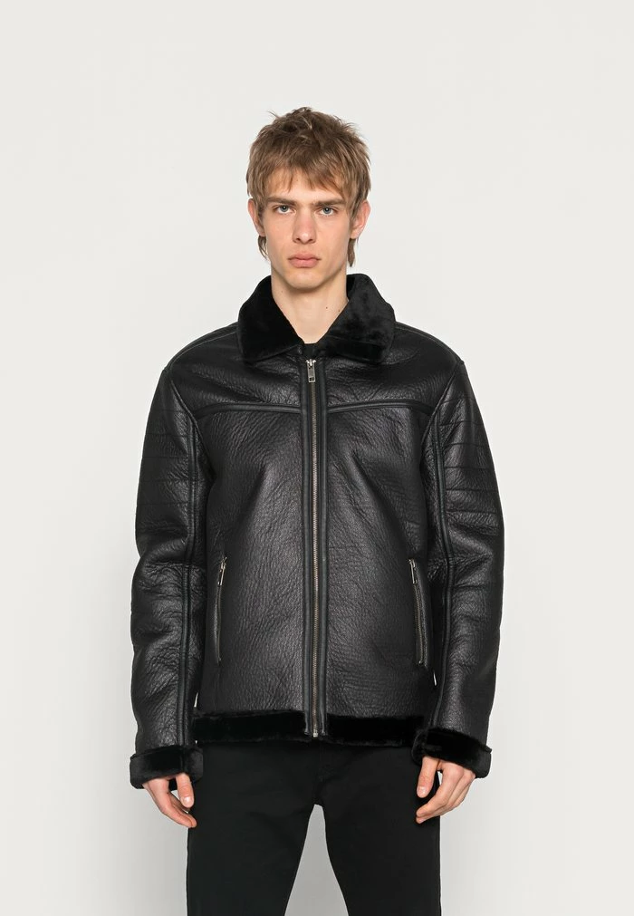 Brave Soul Faux Leather Jacket - Black