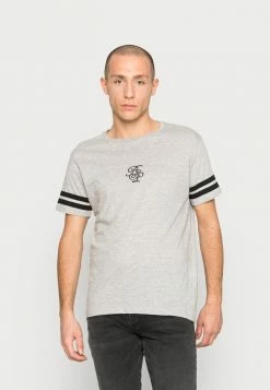 Brave Soul Basic T-shirt - Light Grey Marl/jet Black