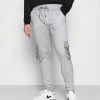 Brave Soul CHELSEA - Tracksuit Bottoms - Grey Marl/jet Black