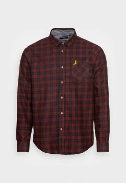 Brave Soul PALKIA - Shirt - Navy/burgundy