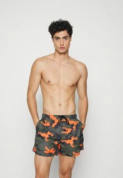Brave Soul PERTH - Swimming Shorts - Khaki/orange