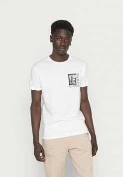 Brave Soul TOWER - Print T-shirt - Optic White/multicolour