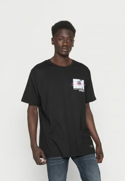 Brave Soul Print T-shirt - Jet Black/multicolour