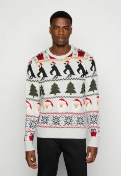 Brave Soul TIMB - Jumper - Light Grey Marl/multi-colour