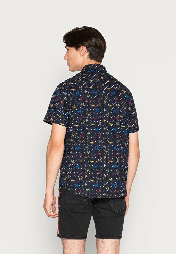 Brave Soul CHORION - Shirt - Dark Navy/multi Colour - Image 3