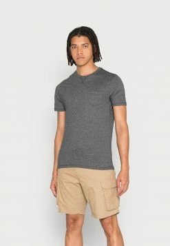 Brave Soul ARKHAMP - Basic T-shirt - Dark Grey