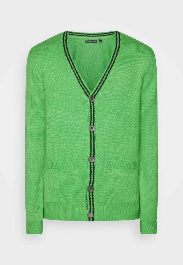 Brave Soul ASGERC - Cardigan - Green Bee/jet Black - Image 5