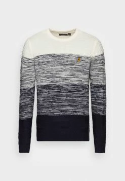 Brave Soul MALIK - Jumper - Navy/ecru