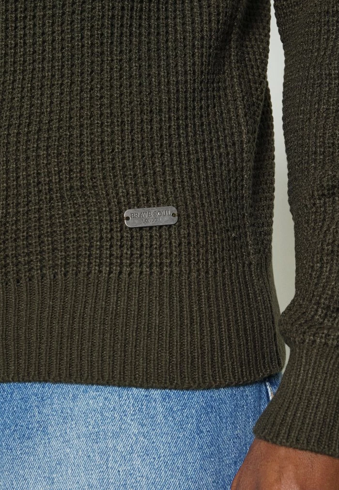 Brave Soul Jumper - Khaki/black - Image 5