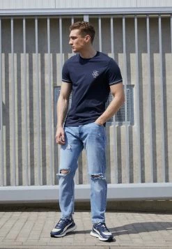 Brave Soul CHEROKEEMB - Straight Leg Jeans - Mid Blue Wash