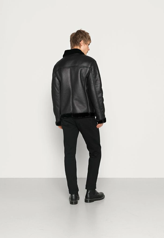 Brave Soul Faux Leather Jacket - Black - Image 3