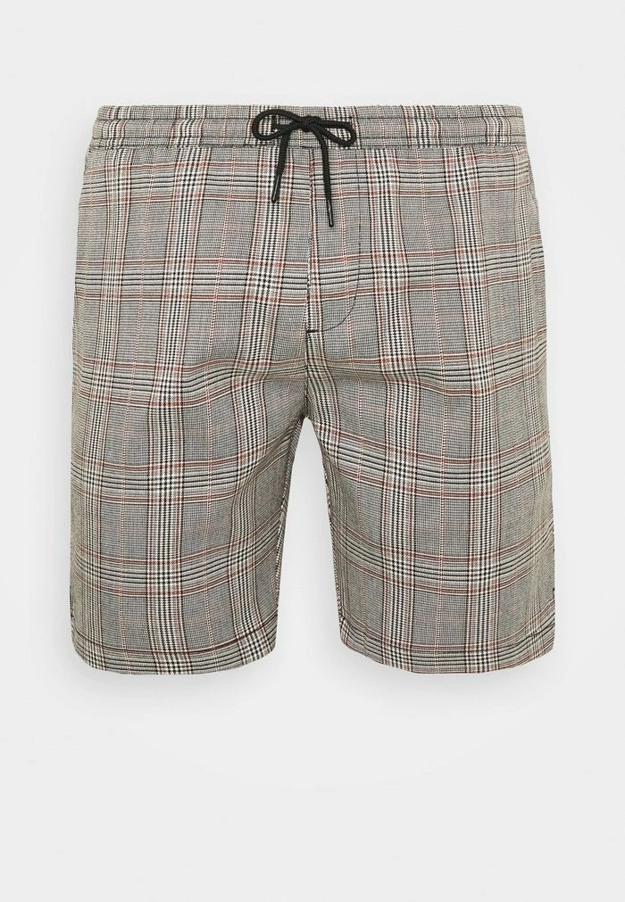 Brave Soul COLTON - Shorts - Black/white/light Brown