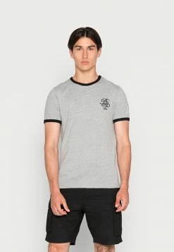 Brave Soul HALIUM - Print T-shirt - Grey