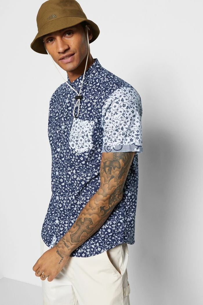 Brave Soul AZALIA - Shirt - Navy/optic White - Image 5