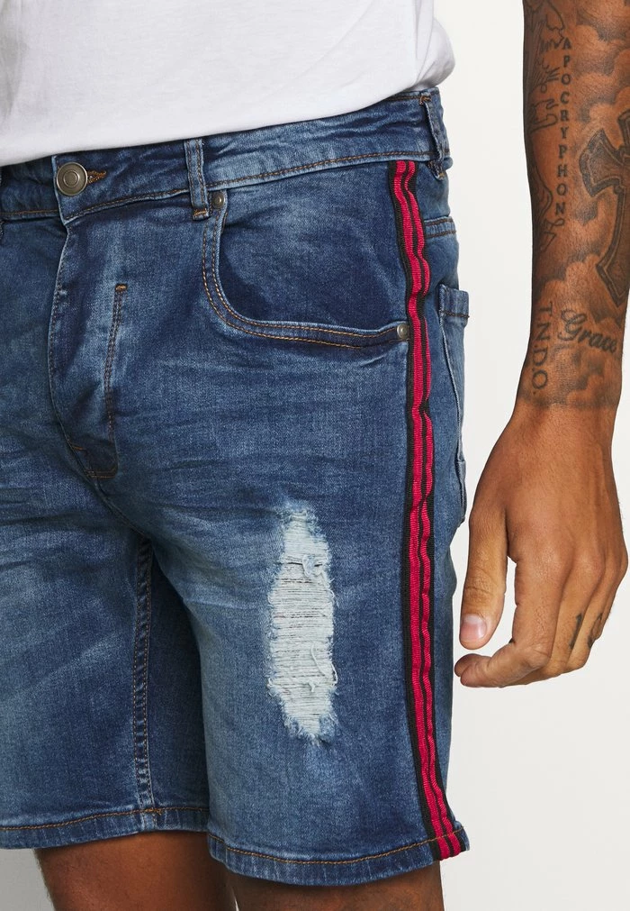 Brave Soul BAILEYTAPE - Denim Shorts - Blue - Image 5