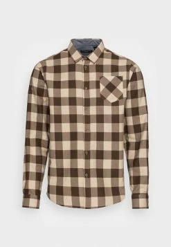 Brave Soul JACK - Shirt - Chocolate/beige