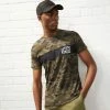 Brave Soul YOSHI - Print T-shirt - Khaki Camo/jet Black/optic White