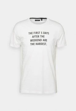 Brave Soul Print T-shirt - White