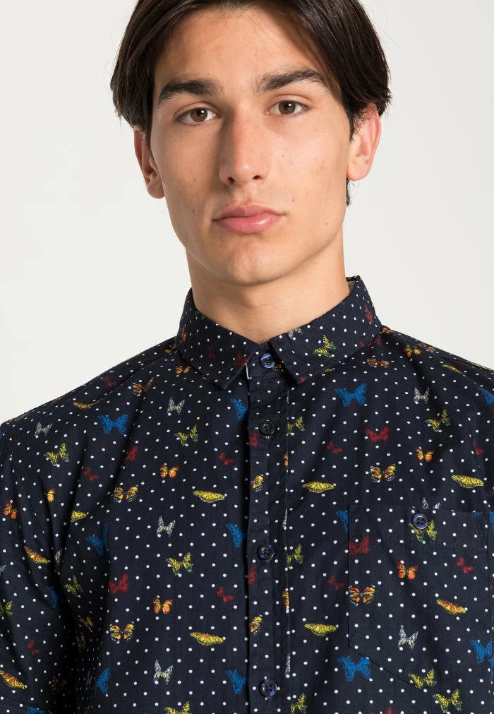 Brave Soul CHORION - Shirt - Dark Navy/multi Colour - Image 5