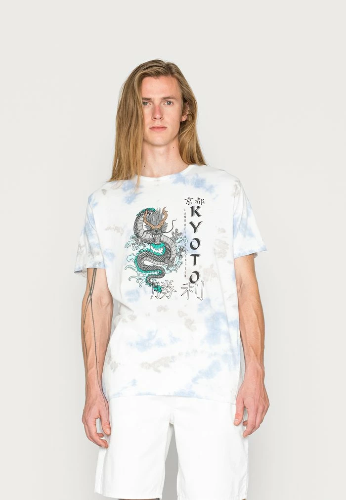 Brave Soul NARA - Print T-shirt - Blue/grey