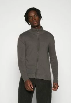 Brave Soul WESLEE - Cardigan - Dark Grey Marl