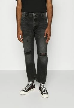 Brave Soul CHEROKEECHAR - Straight Leg Jeans - Charcoal Wash