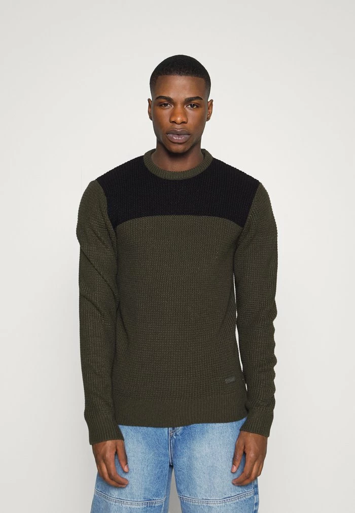 Brave Soul Jumper - Khaki/black